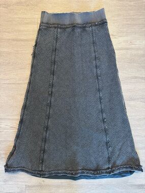 Free People Charcoal Knit A-Line Skirt